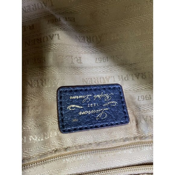 Ralph Lauren Black Brown Faux Leather Shoulder Bag - Picture 9 of 10